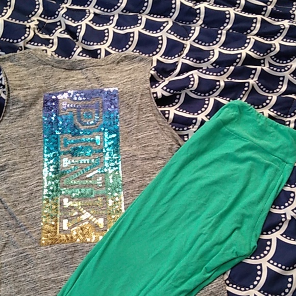 Pink VS heathered grey blinged out tank top Sz S - Picture 11 of 12